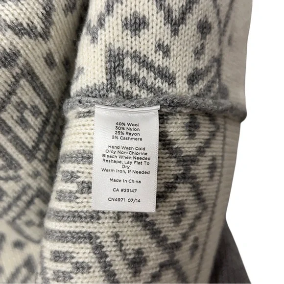 Talbots Petites Wool Cashmere Blend Fair Isle Cardigan Sweater Womens Size Sp - Picture 4 of 5